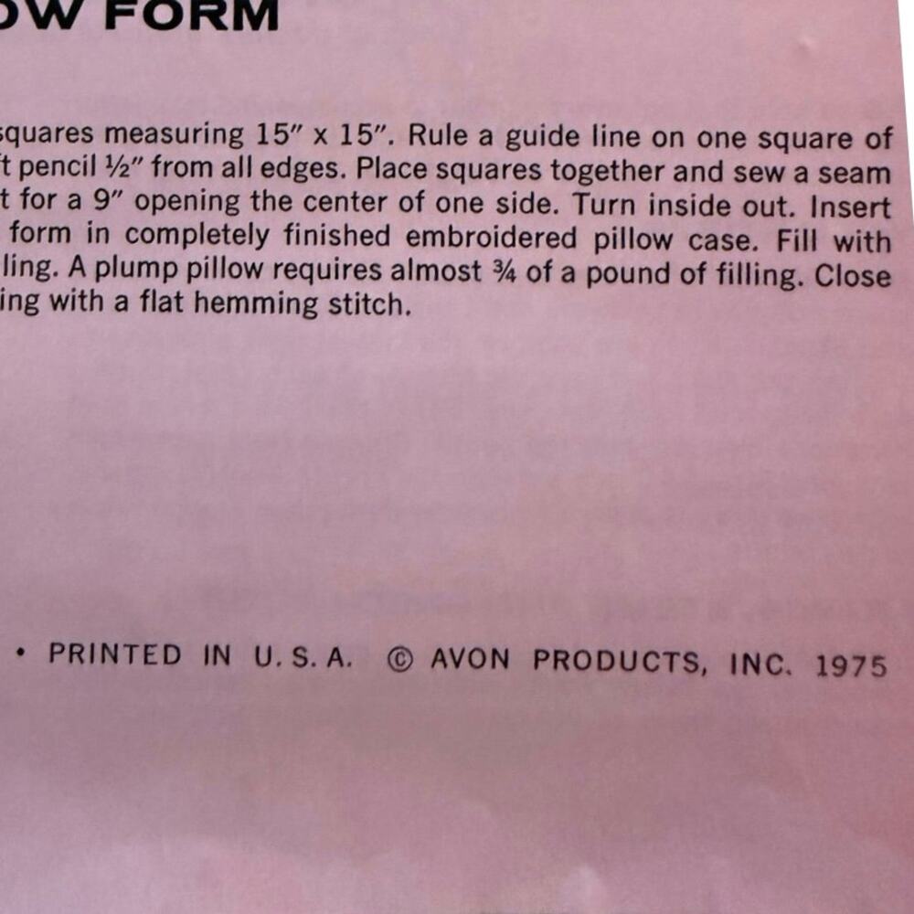 Vintage Avon Crewel Kit • Spinning Wheel & Wild Roses • 1975 Pillow Project - Picture 3 of 10